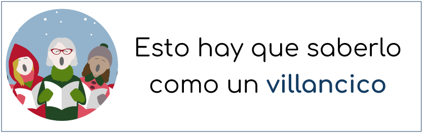 Icono de gente cantando con texto que indica que el concepto "hay que saberlo como un villancico" (memorizarlo).