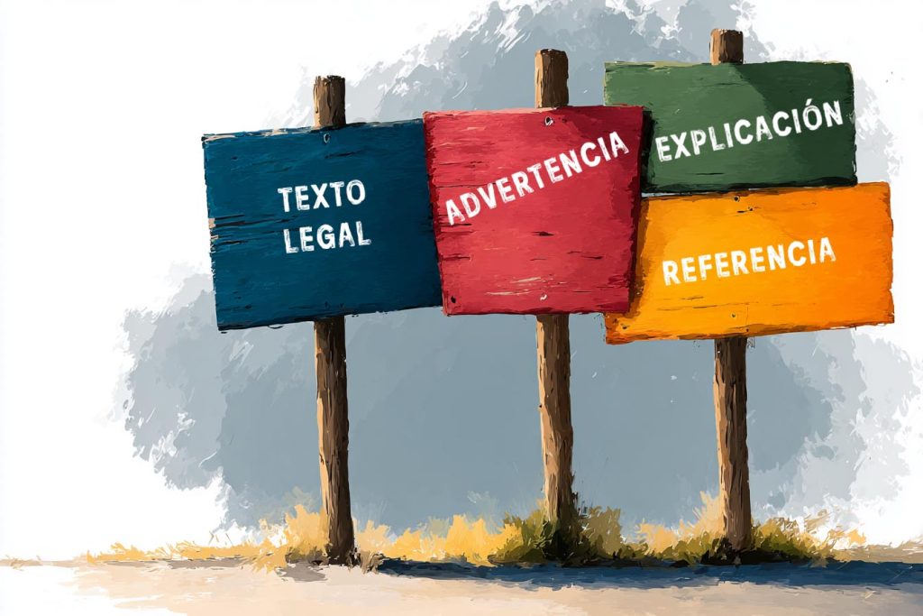 Señales con texto informativo